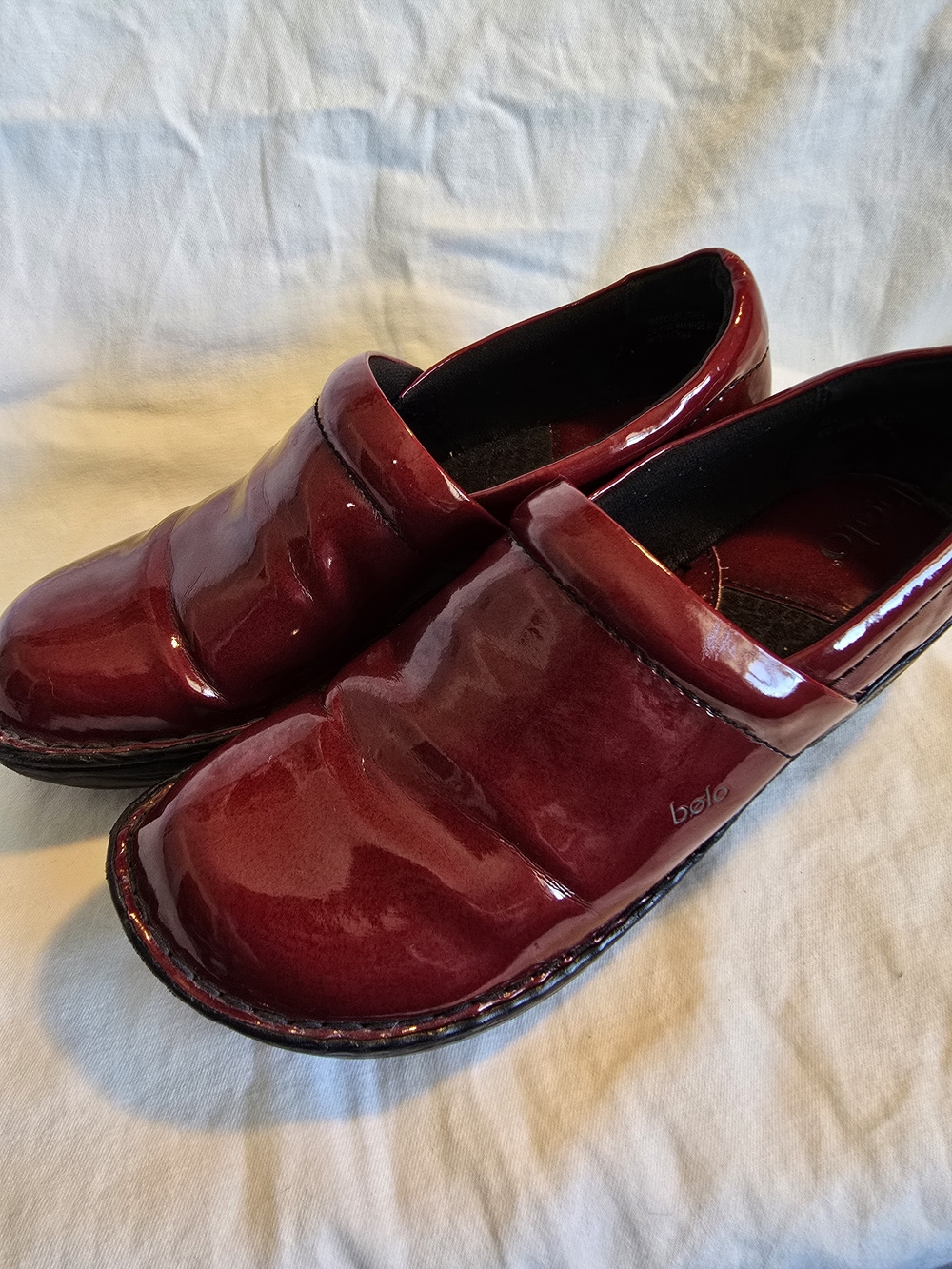 Bolo by Born Patent Leather Comfort Clogs